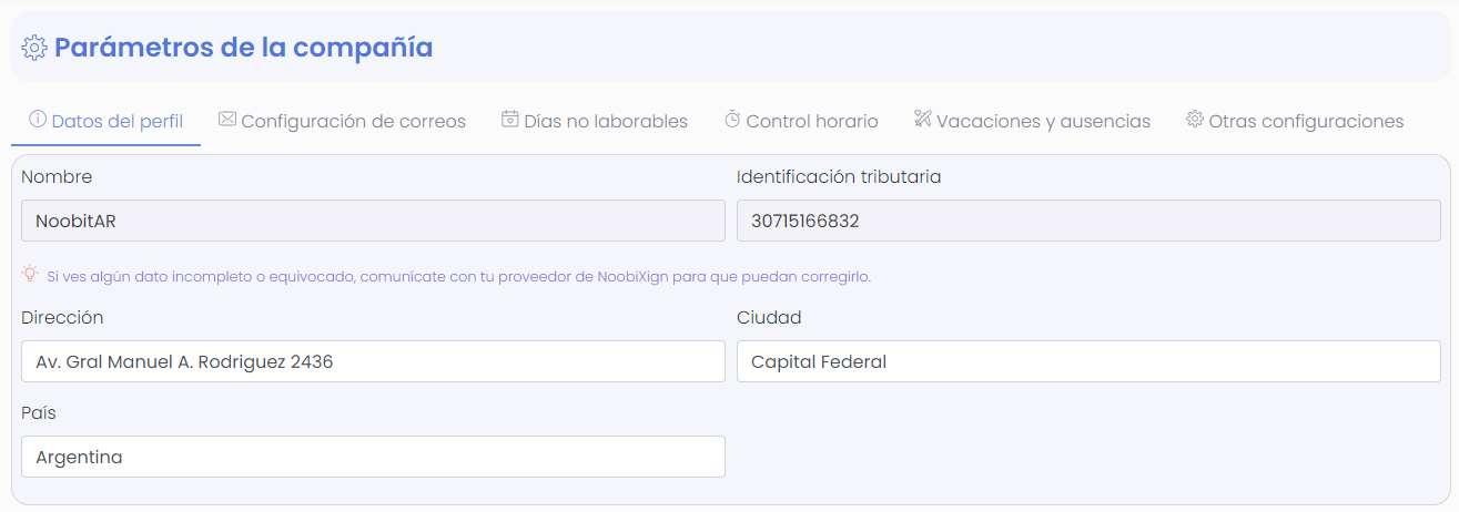 Perfil de la compañía